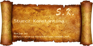Sturcz Konstantina névjegykártya